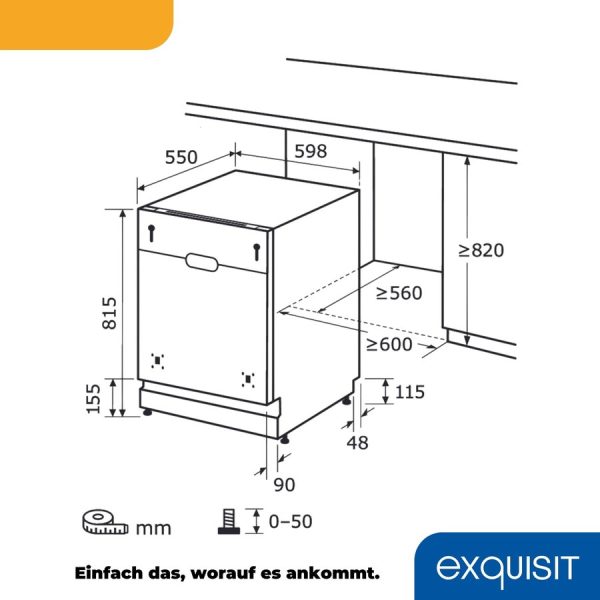 vollintegrierbarer Geschirrspüler EGSP6312-E-030D – Bild 5
