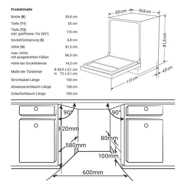vollintegrierbarer Geschirrspüler DW615VI – Bild 6