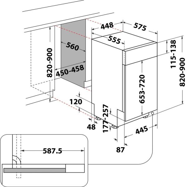 teilintegrierbarer Geschirrspüler BSBO 3O35 PF X (2) – Bild 17