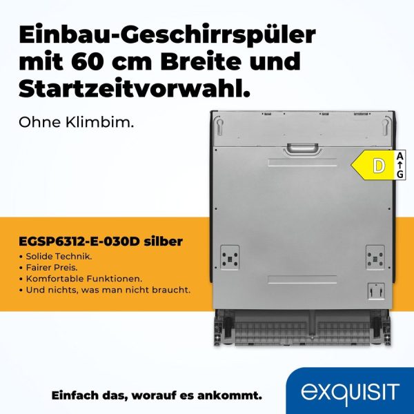 vollintegrierbarer Geschirrspüler EGSP6312-E-030D – Bild 2