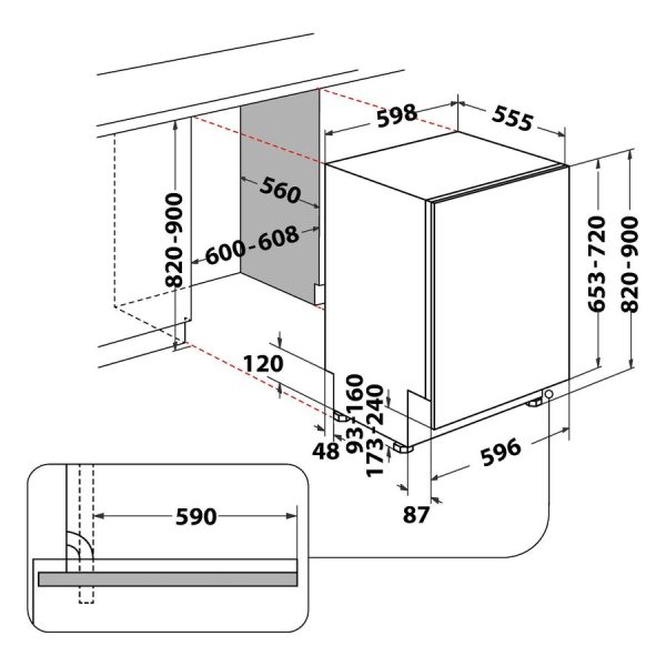 vollintegrierbarer Geschirrspüler P0I ECO D551 S – Bild 8